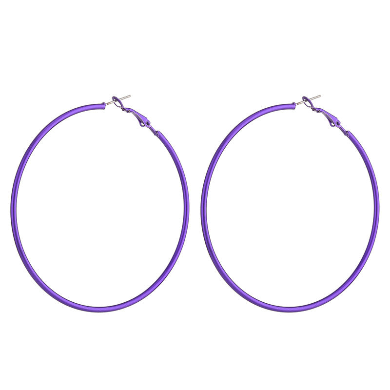 Wholesale Magic Color Electroplating Classic HOOP Retro Earrings